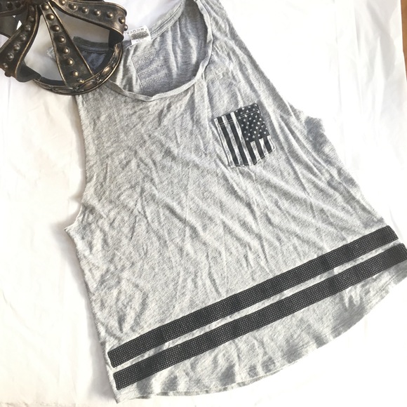 PINK Victoria's Secret Tops - Victoria’s Secret Pink Sequins Flag Tank Top